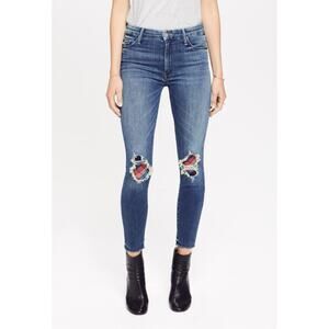 Mother High Waisted Looker Ankle Fray Just Like The Ones We Used To Know Jeans